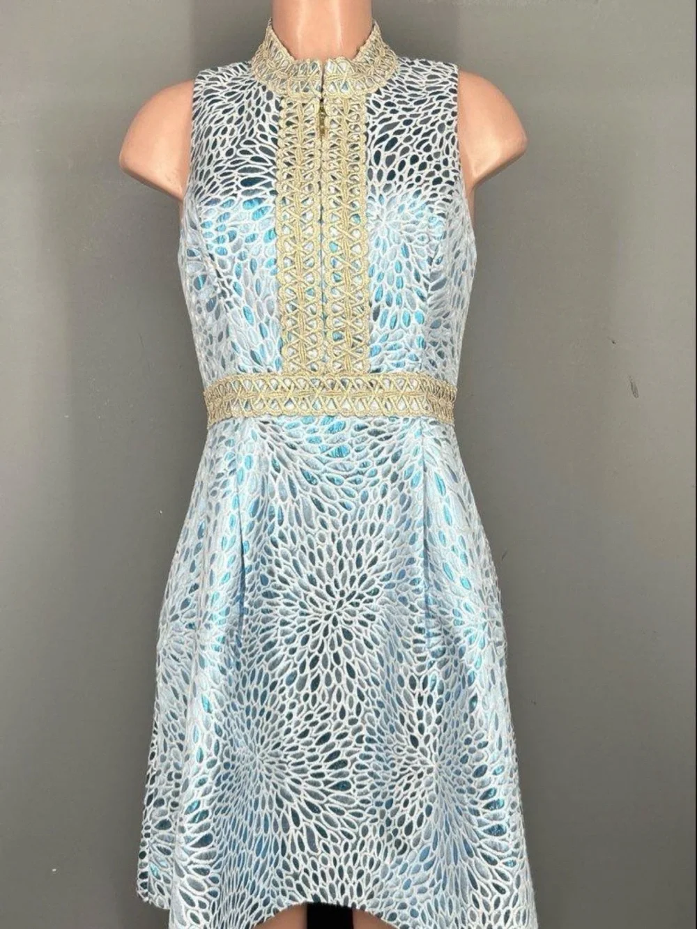 Lily Pulitzer Franci Sleeveless Blue Fit-and-Flare Dress~ NWT~ Sz 4 - Picture 2 of 5